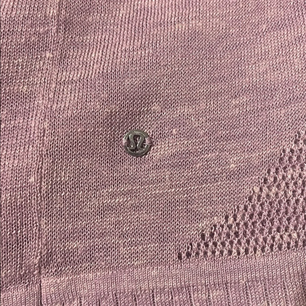 lululemon athletica Linen Blend Dusty Pink Light Hoodie Sweater Cardigan SZ M - Picture 15 of 15